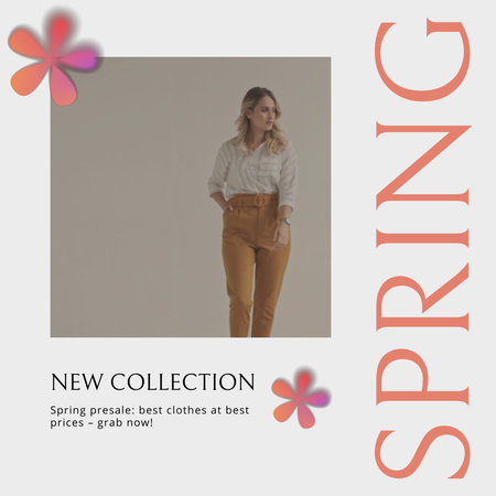 Fashion Collection With Presale Offer Animated Post Design Template