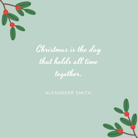 Ontwerpsjabloon van Instagram van Quote about Christmas