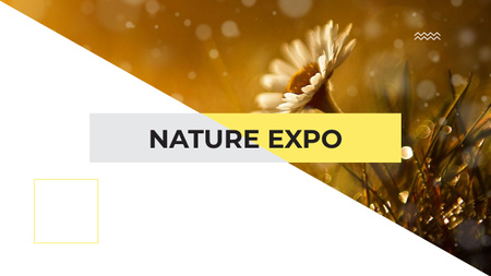 Nature Expo Announcement with Blooming Daisy Flower Youtube Design Template