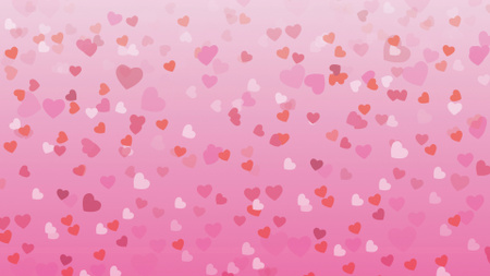Ystävänpäiväloma söpöjen sydämien kanssa vaaleanpunaisessa Zoom Background Design Template