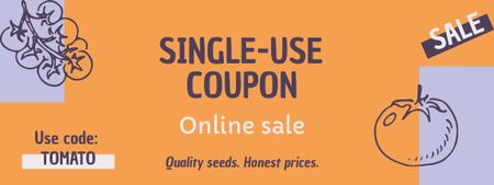 Template di design Tomato Seeds Offer Coupon
