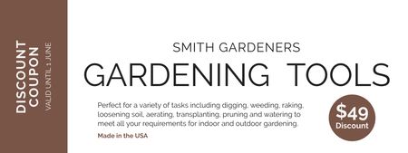 Garden Tools Offer Coupon Modelo de Design