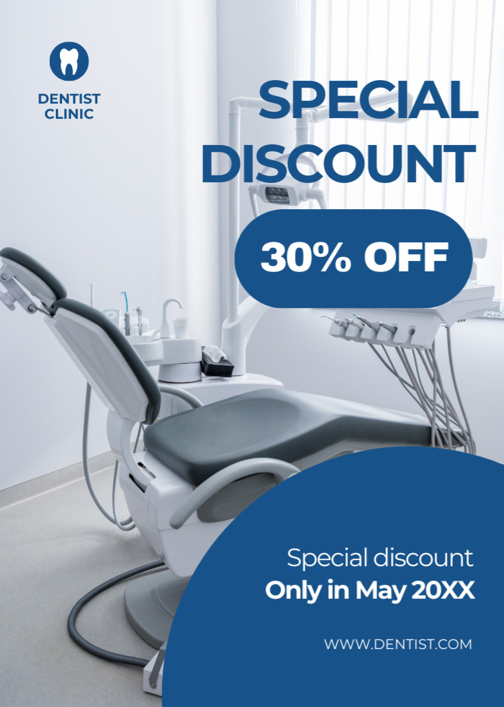 Ontwerpsjabloon van Flayer van Special Discount on Dental Services