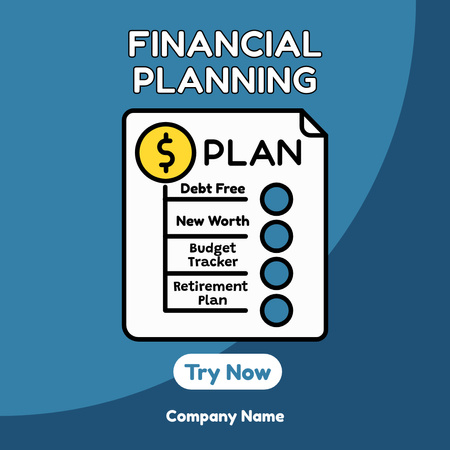 Ontwerpsjabloon van Instagram van Financiële planning en analyse