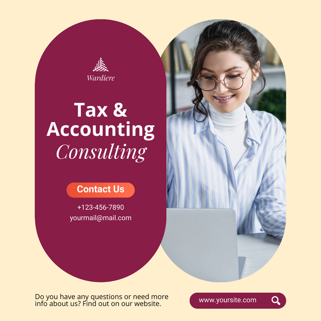 Platilla de diseño Offer of Tax and Accounting Business Consulting LinkedIn post