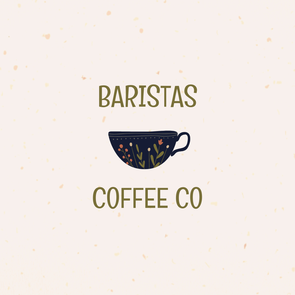 Coffee in Cup by Barista Logo Modelo de Design