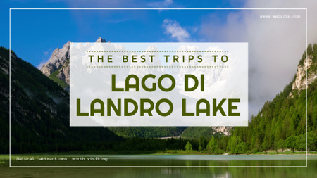Modèle de visuel Paysage de lac de montagne pittoresque - Full HD video