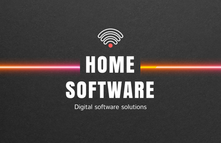 Plantilla de diseño de Promoción de empresas de software para el hogar Business Card 85x55mm 