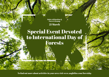 Dünya Orman Günü Özel Etkinliği Poster A2 Horizontal Tasarım Şablonu