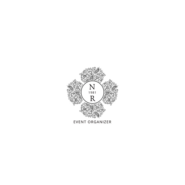 Emblem of Event Organiser Logo Design Template