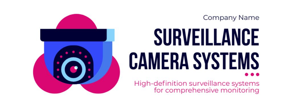 Simple Promotion of Security Cameras Facebook cover – шаблон для дизайну