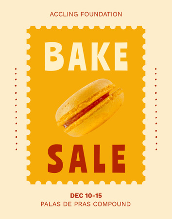 Bakery Sale with Macaron Poster 22x28in Design Template