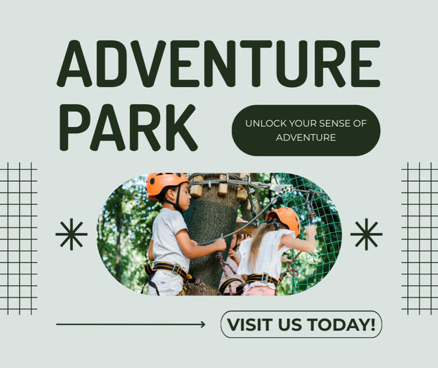 Szablon projektu Budget-Friendly Family Entertainment in Amusement Park Facebook