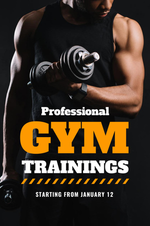 Professional Trainer's Advertisement Flyer 4x6in Design Template