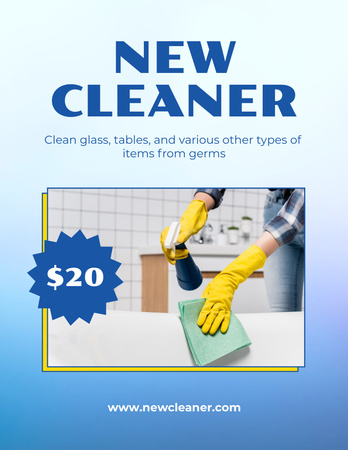 Ontwerpsjabloon van Flyer 8.5x11in van New Surface Cleaner Sale