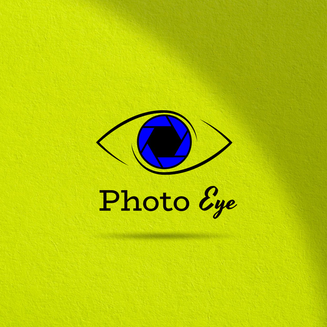 Ontwerpsjabloon van Logo 1080x1080px van Photography Services Offer with Creative Eye Illustration