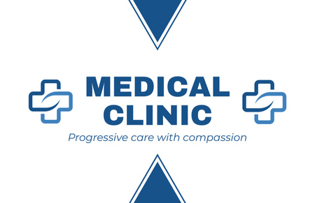 Designvorlage Ad of Medical Clinic für Business Card 85x55mm