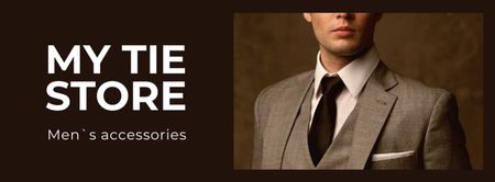 Handsome Man in Suit and Tie Facebook cover Design Template