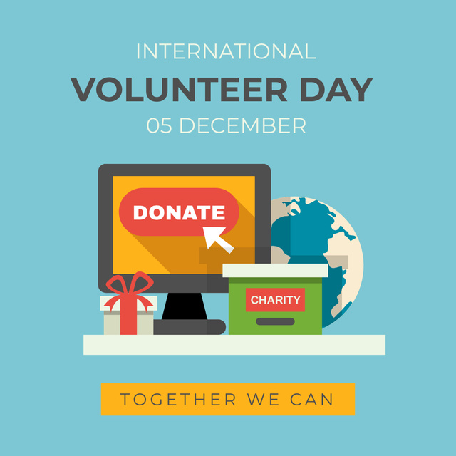 International Volunteer Day Instagramデザインテンプレート