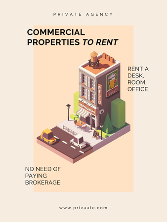 Platilla de diseño Commercial Property Rental Offer Poster 36x48in