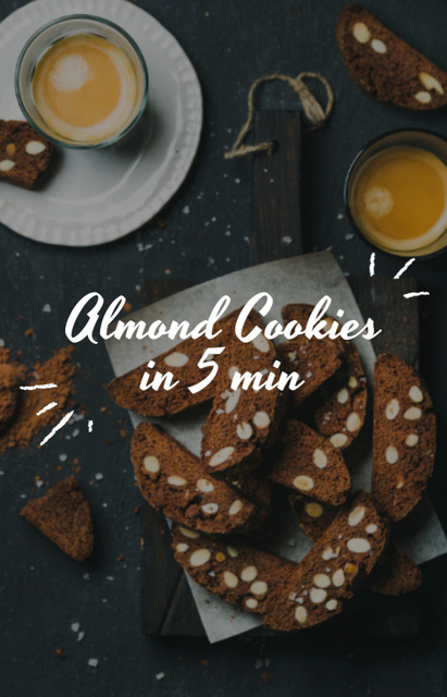 Designvorlage Almond Cookies with Coffee für IGTV Cover