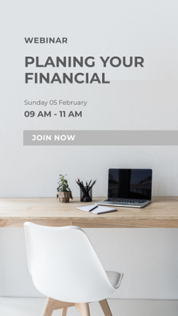 Financial Planning Webinar Announcement Instagram Story Design Template
