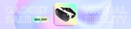 Gadgets Sale with Virtual Reality Glasses Ebay Store Billboard Design Template