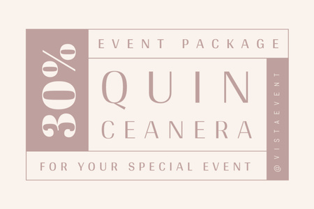Event Package With Discount Gift Certificate tervezősablon