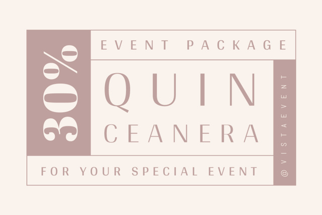 Event Package With Discount Gift Certificate Tasarım Şablonu