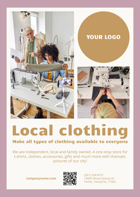 Designvorlage Offer of Local Clothing Store für Poster