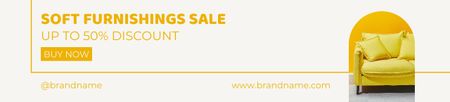 Platilla de diseño Soft Furnishing Sale Yellow Ebay Store Billboard