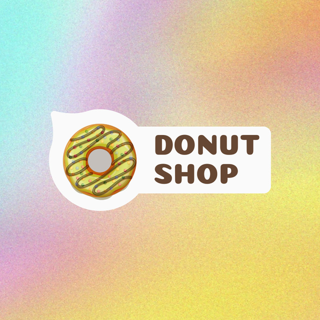Ontwerpsjabloon van Animated Logo van Promo for Confectionery Store with Donuts of Different Flavors
