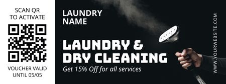 Dry Cleaning and Laundry Services Discount Coupon Design Template