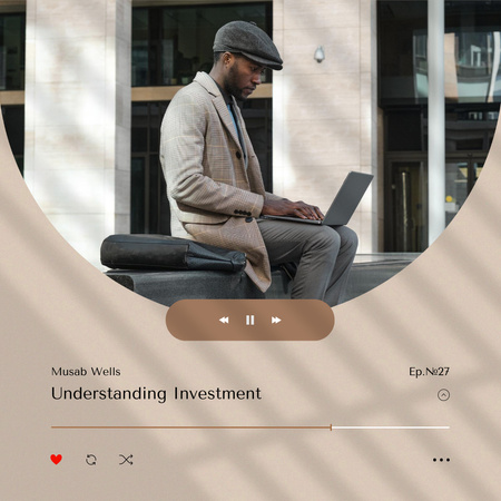 Financial Podcast Topic Announcement Instagram Tasarım Şablonu