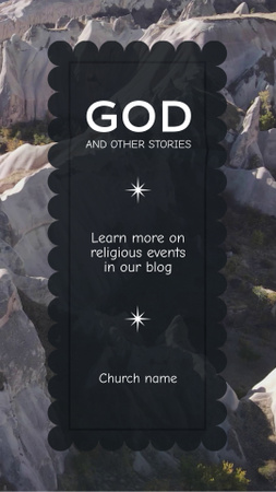 Designvorlage Religiöse Informationen über Gott und Ereignisse für Instagram Video Story