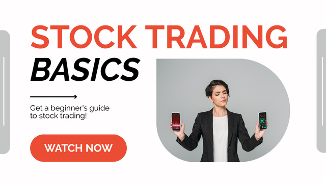 Simple Guide for Beginner Traders on Stock Market Youtube Thumbnailデザインテンプレート