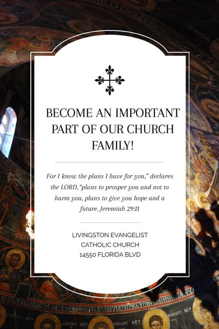 Church Invitation Old Cathedral View Tumblr Design Template