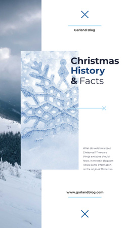 hópehely és a hegyek kilátás karácsonyra Instagram Story tervezősablon