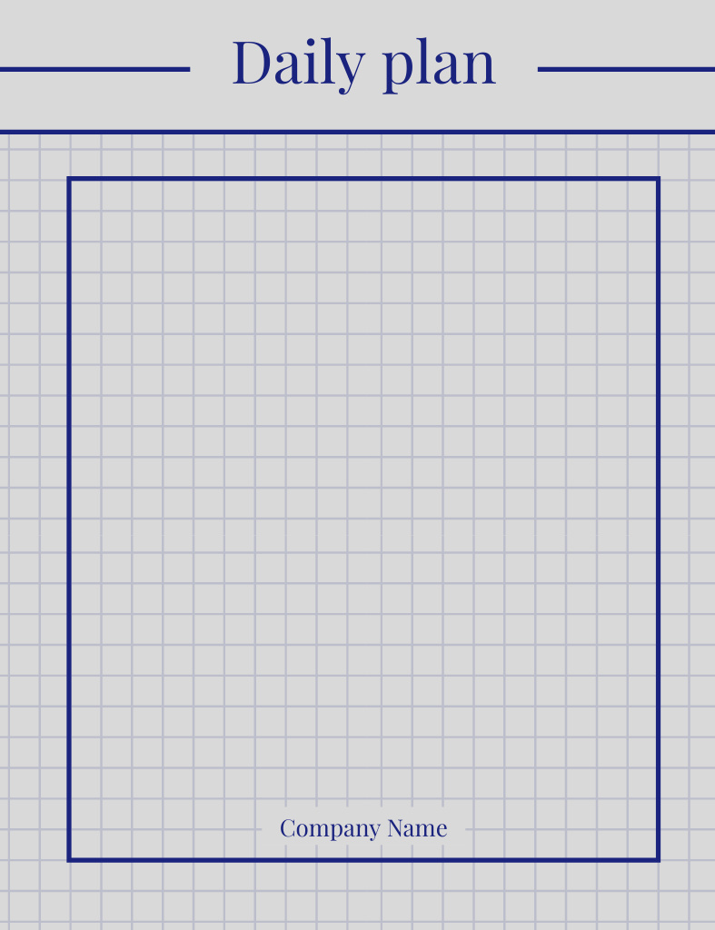 Conservative Daily Planner With Grid In White Notepad 107x139mm Šablona návrhu