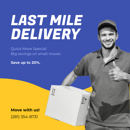 Trustworthy Moving And Delivery Service At Discounted Rates Offer Animated Post Design Template