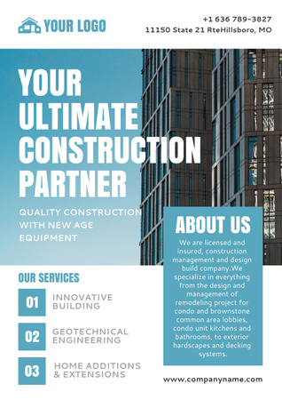 Building Services Proposal Poster – шаблон для дизайну