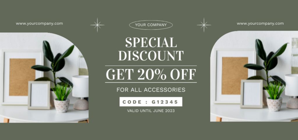 Modèle de visuel Special Discount on Home Accessories with Collage - Coupon Din Large