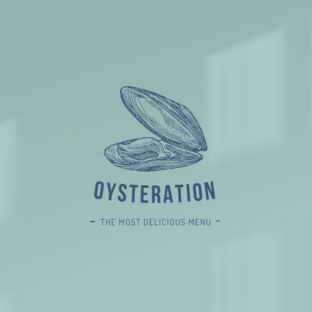 Plantilla de diseño de Restaurant Offer with Seafood Logo 
