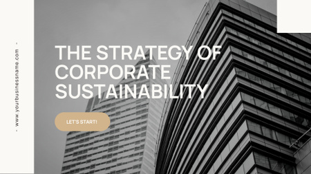 Platilla de diseño Corporate Sustainability Strategy Presentation Wide