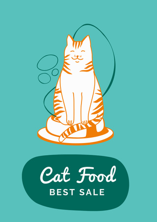 Cat Food Sale Poster Design Template