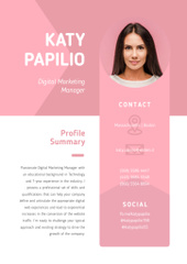 Professional Marketing Manager profile