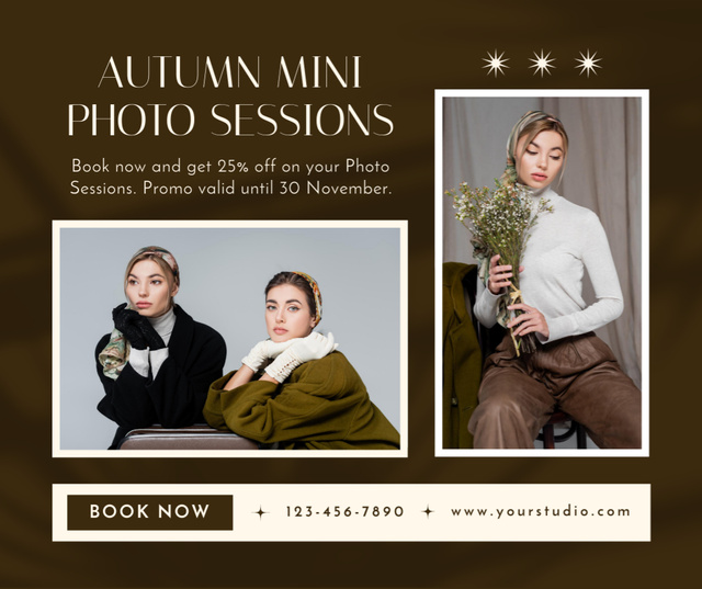 Autumn Photo Sessions Offer Facebook Design Template