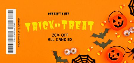 Candies on Halloween  Coupon Din Large Design Template