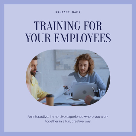 Job Training with Team of Coworkers Animated Post Design Template