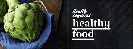 Healthy food Offer with Quote Facebook cover Design Template